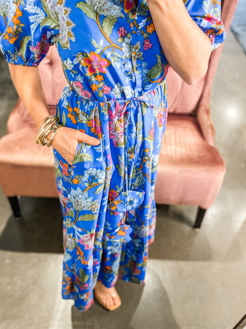 Sunlit Floral Midi Dress