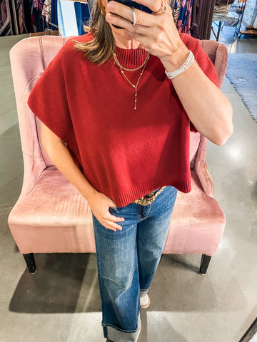 Parkland Pullover Vest, Merlot