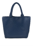 Barry Woven Tote, Navy