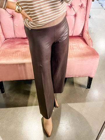 Lysse - Vegan Leather Pants, Espresso