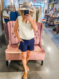 Kut from the Kloth - Toni Linen Short, Navy