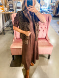 Charlotte Chocolate Suede Dress