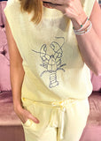 Lobster Knit Top, Yellow