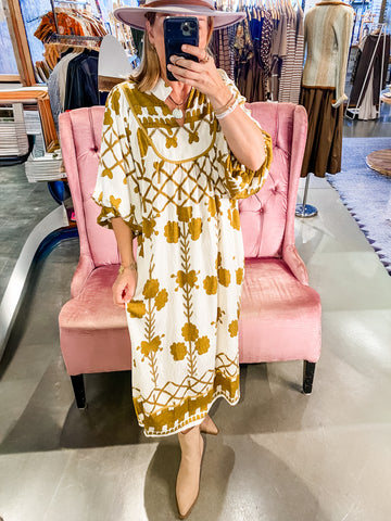 Frenchie Print Dress