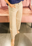 Jess Gingham Pant, Beige