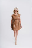 Janet Faux Leather Dress