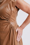 Janet Faux Leather Dress
