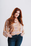 Cassie Print Top, Purple