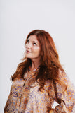 Cassie Print Top, Purple