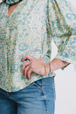 Cassie Print Top, Green