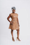 Janet Faux Leather Dress