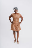 Janet Faux Leather Dress