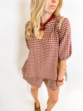 Janie Gingham Short