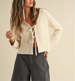 Tie Front Cardigan, *2 Colors