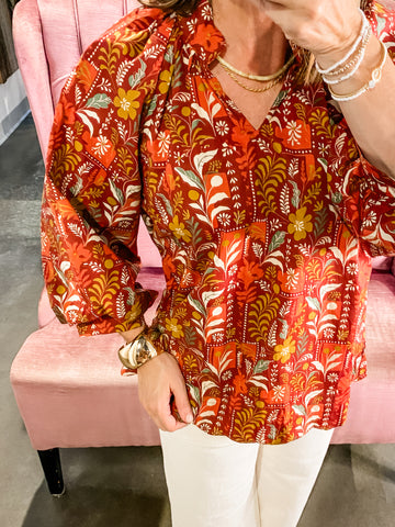 Dawn Fall Floral Top