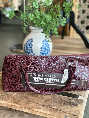 Insulated Wine Clutch, Garnet