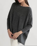 Cynthia Dolman Poncho Sweater, Charcoal