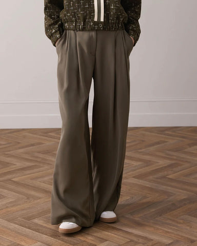Wide Leg Trouser, Dark Camo