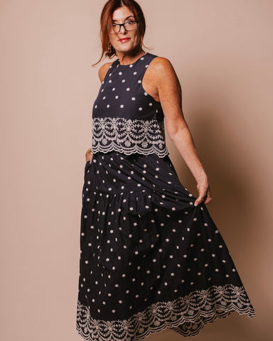En Saison - Vera Embroidered Skirt