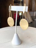 Gold Disc Drop Earring
