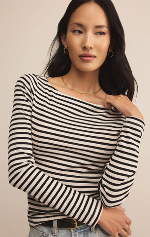 Z Supply - Pristine Stripe Tee, Black
