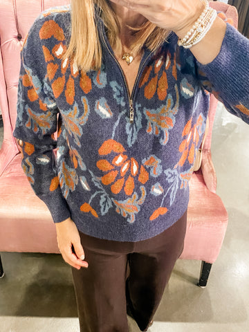 Brigham Quarter Zip Sweater