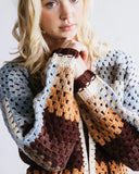 Elan - Crochet Multi Stripe Cardigan