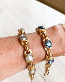 Sleek Links Crystal Bracelet