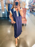 Mallory Navy Knit Dress