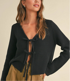 Tie Front Cardigan, *2 Colors