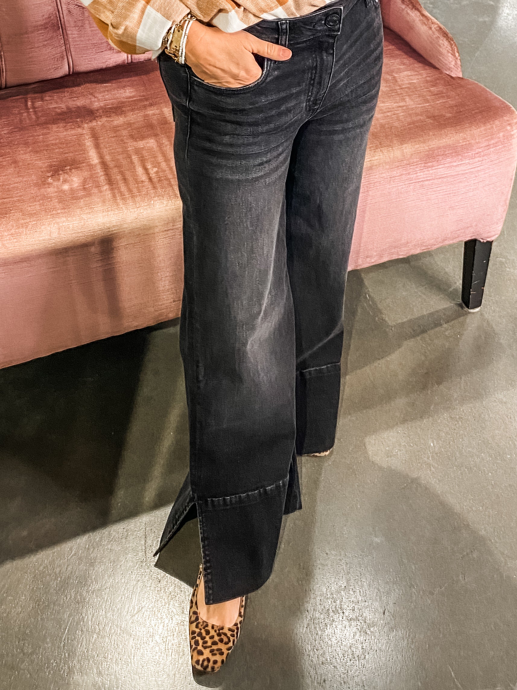 Goldie Super Flare Denim, Black – Madi Boutique