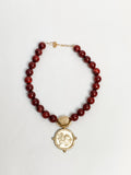 Beaded Charm Necklace, 3 Colors