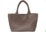 Barry Woven Tote, Brown