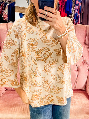 Fall Floral Sweater