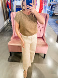 Jess Gingham Pant, Beige