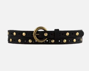 Chloe Studded Belt, Black