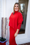 Milio Cozy Sweater, Red
