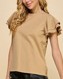 Carmella Ruffle Sleeve Top