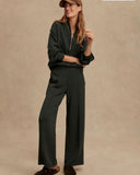 Varley - The Wide Leg Pant, Olive Marl