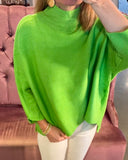 Boho Sweater, Lime Green