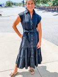 Midnight Midi Denim Dress