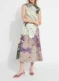 Flora Mock Neck Bias Cut Midi Dress